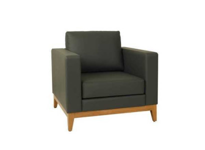 Dark green single-seater designer armchair relax 1-seater office relaxation chair